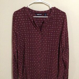 Lands End Ladies Tunic Blouse Size Large